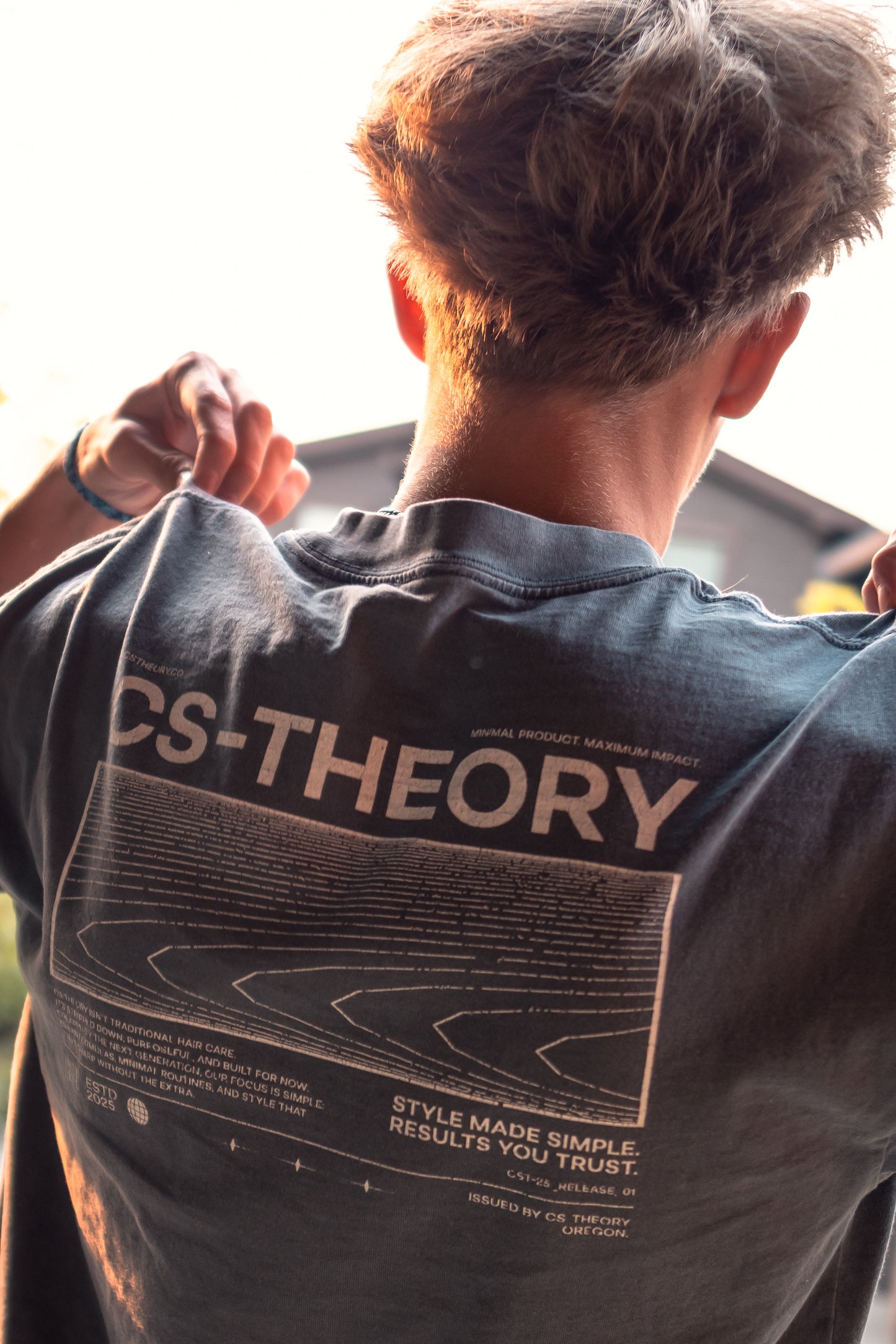CS THEORY FADED BLUE T-SHIRT | ESSENTIAL